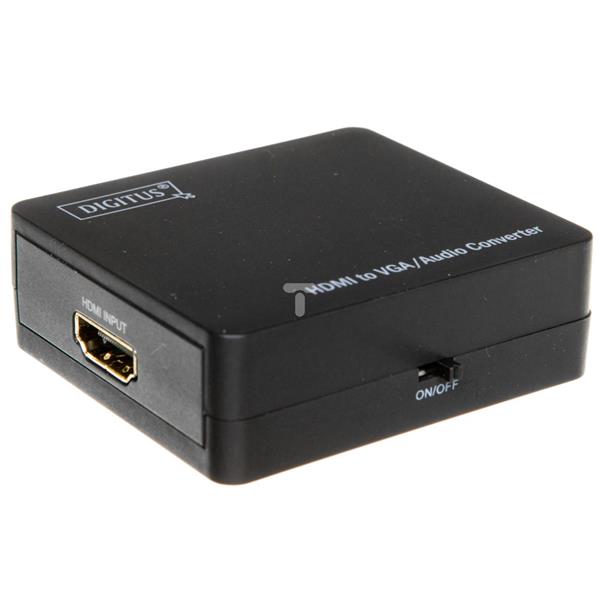 Konwerter sygnału HDMI do VGA, z audio /1x miniJack/ DS-40310-1