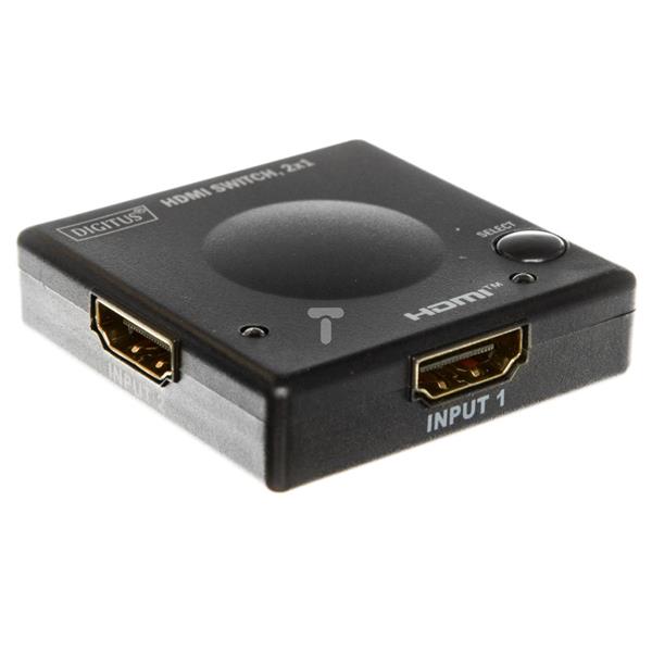 Mini Przełącznik/Switch HDMI Full HD 3D, HDCP, 1/2-portowy, automatyczny DS-45302