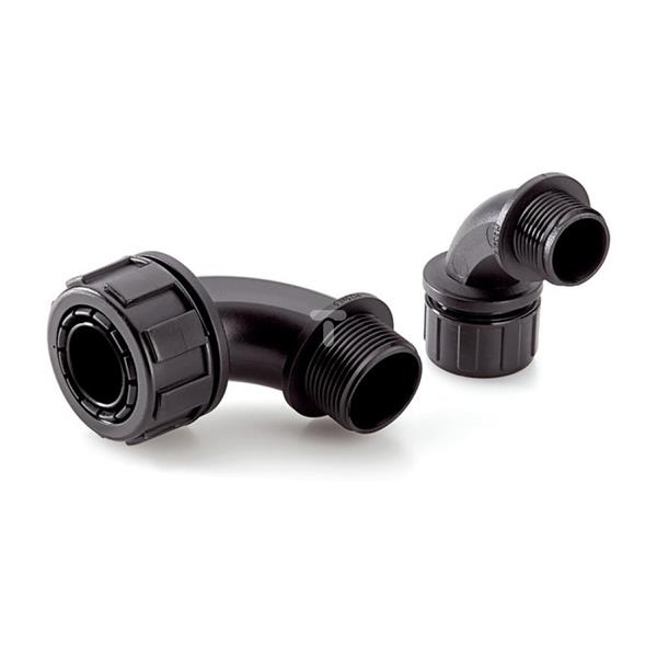 Dławnica kątowa do węża osłonowego M16 IP65 SILVYN MPC 90stopni M16x1,5/1 szara 55502458