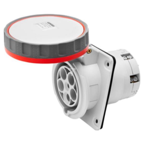 Gniazdo podtynkowe 5P 63A 400V czerwone 6h IP67 10st. GW63254H