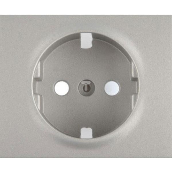 VALENA Plakietka gniazda Schuko 2P+Z aluminium 770253