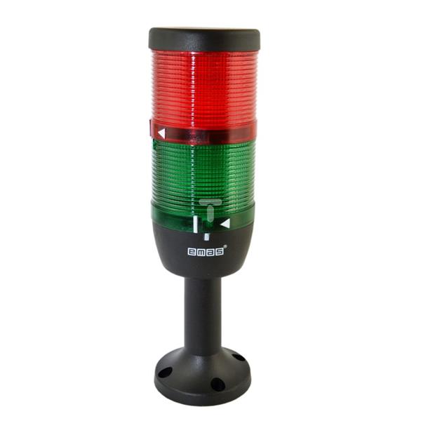 Kolumna sygnalizacyjna kompletna 70mm,2 człony 230V AC czerwony-zielony TK-IK72L220XM01