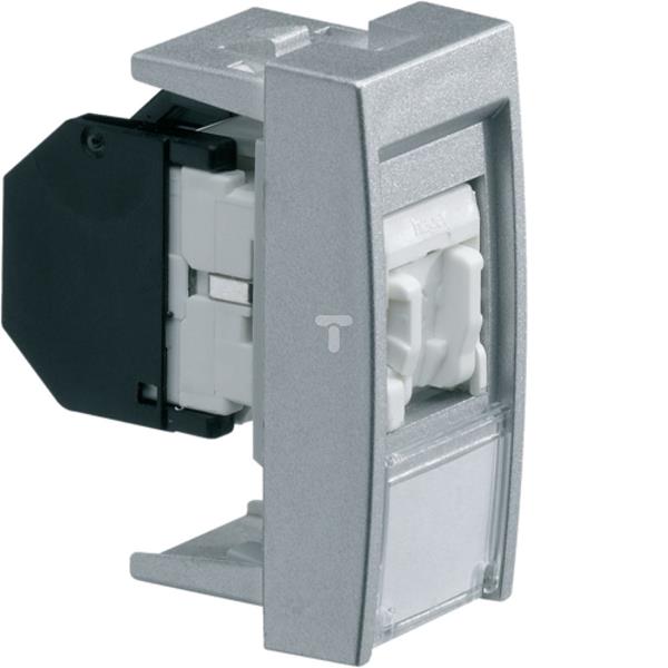 Gniazdo teleinformatyczne RJ45 kat.6 UTP Systo 1 moduł aluminium WS219T