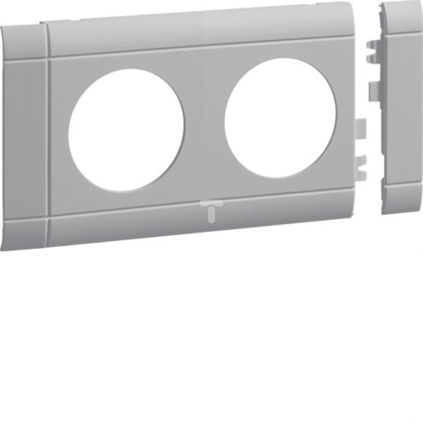 Maskownica 2-krotna, ABS bezhalogenowe (HFR), jasnoszara GB080207035