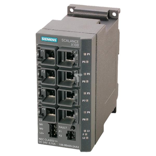 Switch przemysłowy 8 portów RJ45 10/100Mb/s z kołnierzem ochronnym SIMATIC NET 6GK5108-0BA00-2AA3