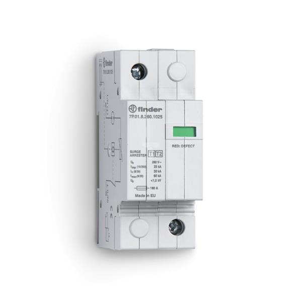 Ogranicznik przepięć B+C typ 1+2 25/30kA 1,5kV 230V AC, kombinacja warystor+iskiernik (L/N) 7P.01.8.260.1025