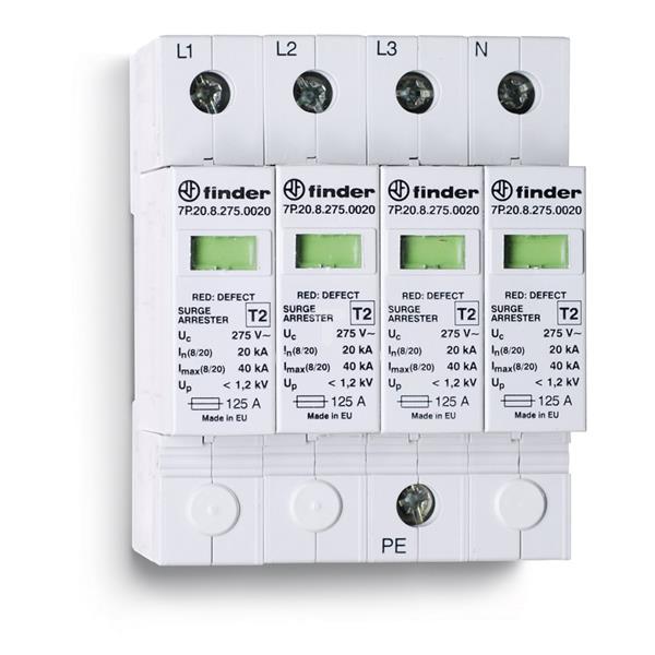Ogranicznik przepięć C typ 2 20kA 1,2/1,5kV 230V AC, 4xwarystor (L-N/N-PE) 7P.25.8.275.0020