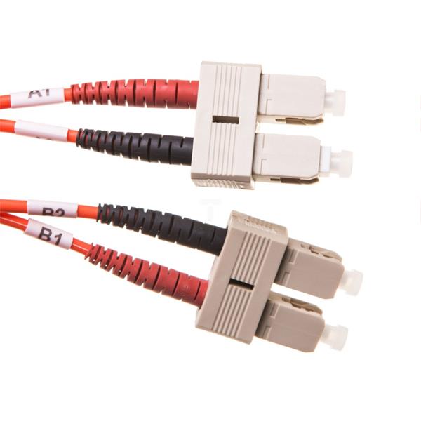 Patch cord światłowodowy SC/SC duplex MM 50/125 OM2 1m LS0H pomarańczowy DK-2522-01