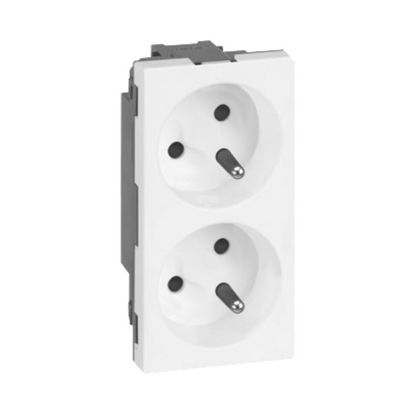 Simon Connect Gniazdo podwójne z/u 2x230V 16A czysta biel 50000458-030 TSC-50000458-030