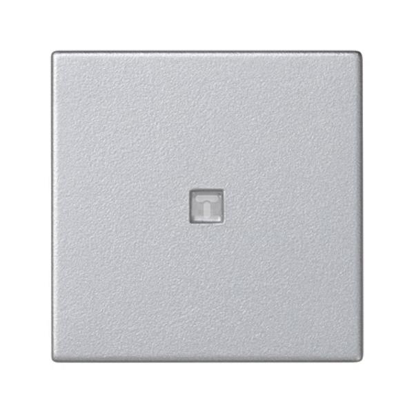 Simon Connect Klawisz 45x45 łącznika zwiernego z podświetleniem aluminium K114/8 TSC-K114-8