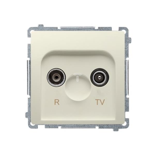Simon Basic Gniazdo antenowe RTV przelotowe tłumienie 23 dB beż BMZAP23/1.01/12 WMUA-02230z-9011