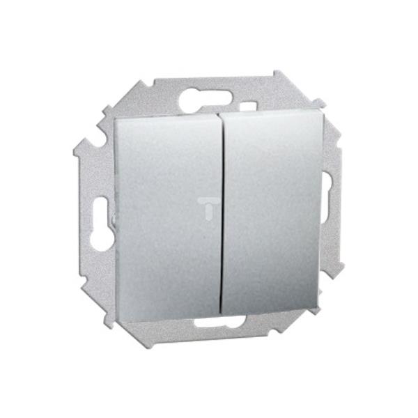 Simon 15 Łącznik świecznikowy IP44  10AX 250V aluminium (met.) bez uszczelek 1591398B-026 WS15-1591398B-026