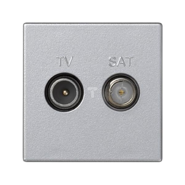 Simon Connect Gniazdo K45 antenowe TV-SAT anodyzowane aluminium K130A/8 TSC-K130A-8