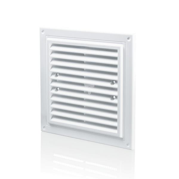 Kratka wentylacyjna MWR 150X150mm z siatkĄ i uchwytami mocujĄcymi brĄz MWR150X150BR