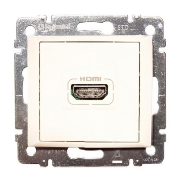 VALENA Gniazdo HDMI A 1.3 z zaciskami śrubowymi białe 770085