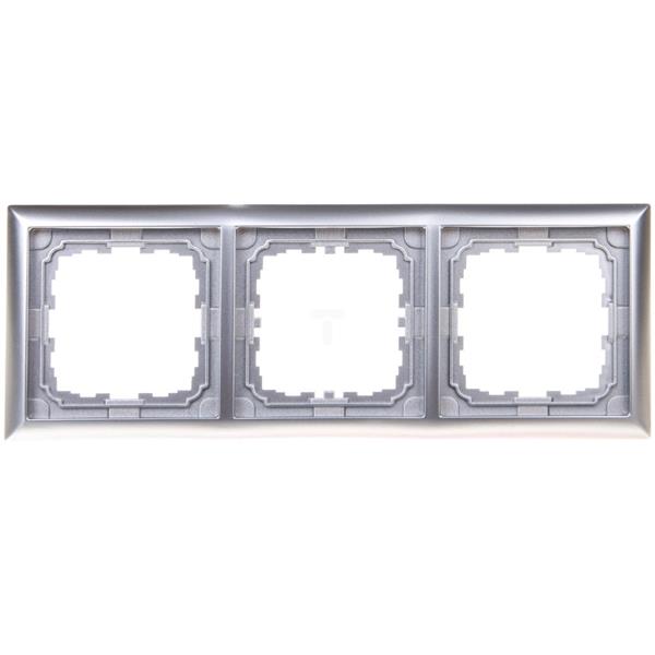 KOS66 Ramka potrójna aluminium 664083