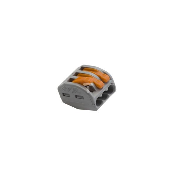 Szybkozłączka 3x 0,08-4mm2 jasnoszary 222-413 