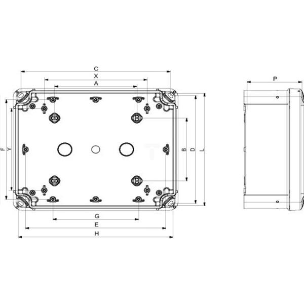 Obudowa 116x116x133mm hi ABS ind box NSYTBS111113H