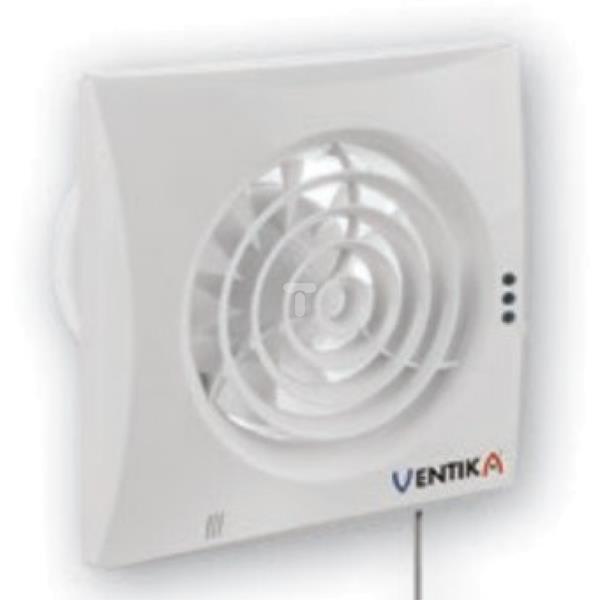 Wentylator osiowy wentylacji nawiewnej fi125 230V 17W 185m3/h 32dB IP45 biały z wyłącznikiem sznurkowym ECHO D125QWS