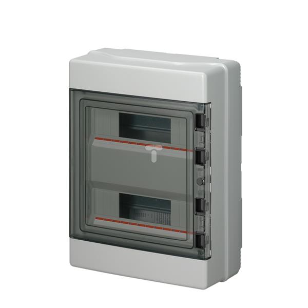 Rozdzielnica modułowa 2x12 natynkowa drzwi transp. seria 620 IP65 290x390x140 szara EC62024