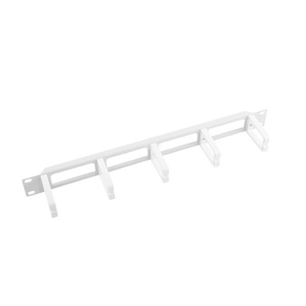 Organizer kabli 19cali 1U Z 5 metalowymi uchwytami - typ B szary LENBERG AK-1202-S