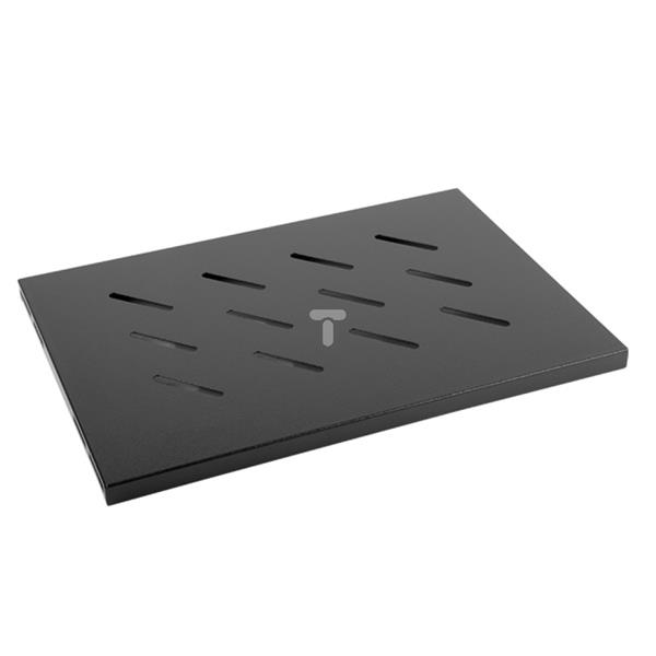 Półka do szaf 19cali 450mm czarna LANBERG (1U/500x280mm udźwig do 20kg, montaż 4 punktowy) AK-1001-B