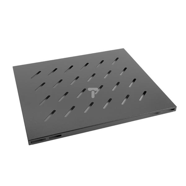 Półka do szaf 19cali 800mm czarna LANBERG (1U/465x500mm udźwig do 20kg, montaż 4 punktowy) AK-1003-B
