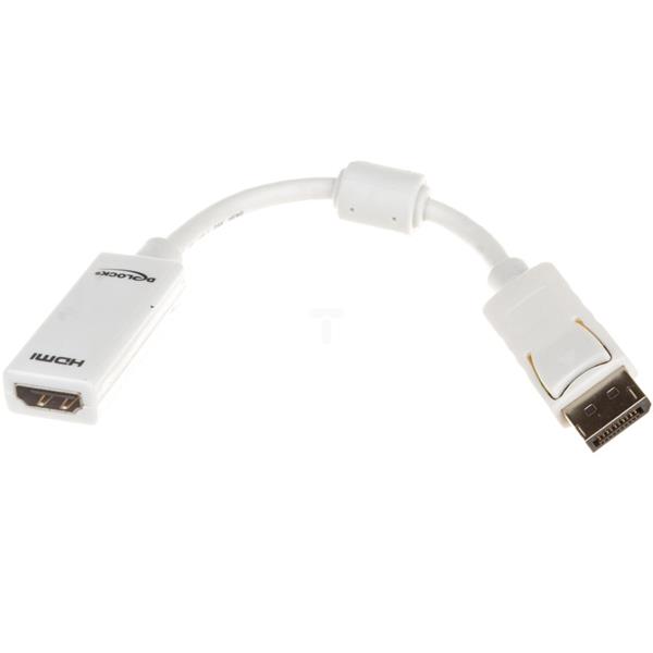 Adapter DisplayPort (M) - HDMI (F) biały