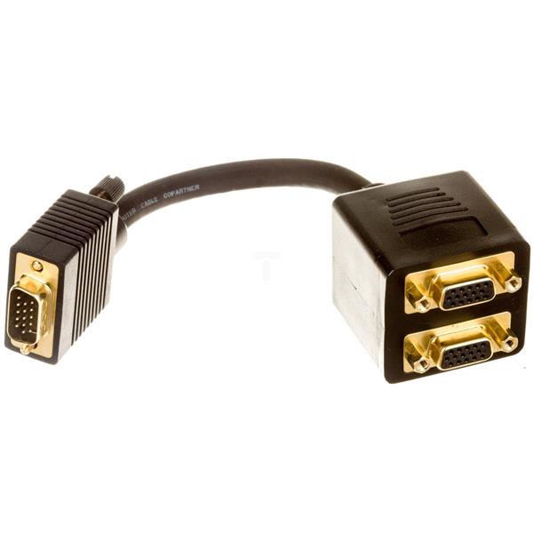 Adapter VGA D-Sub15 (M) - 2x VGA D-Sub15 (F)