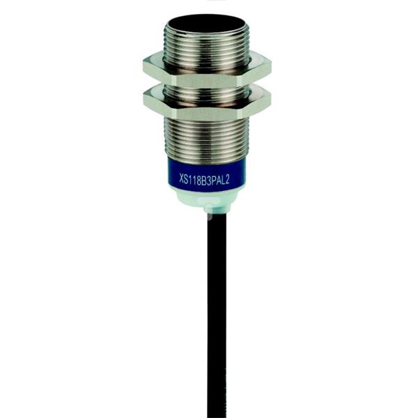 Czujnik indukcyjny XS1 M18 -L39mm -mosiądz -Sn 8mm -12...24 VDC, przew. 2m XS118B3PBL2
