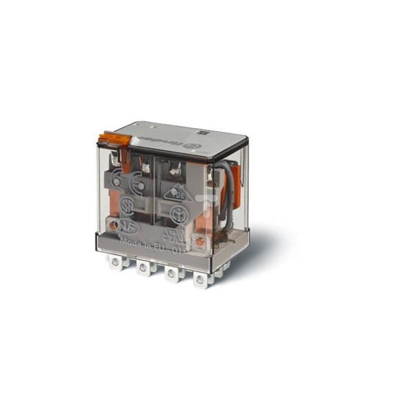 Przekaźnik miniaturowy 4P 12A 110V AC, przycisk testujący, mechaniczny wskaźnik zadziałania 56.34.8.110.0040