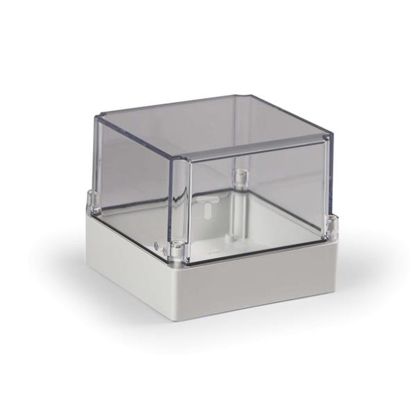 Obudowa Cubo S 175x175x150mm podstawa 50mm boki gładkie szare pokrywa przezroczysta IP67 ABS SABP181815T