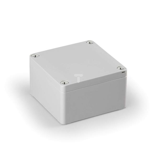 Obudowa Cubo S 100x100x60mm podstawa 50mm boki gładkie pokrywa szara IP67 ABS SABP101006G