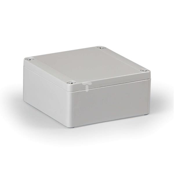 Obudowa Cubo S 125x125x60mm podstawa 50mm boki gładkie pokrywa szara IP67 ABS SABP131306G