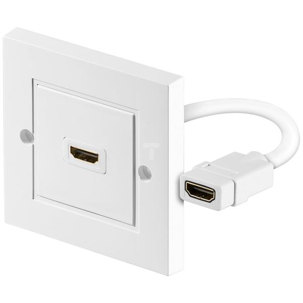 Gniazdo podtynkowe HDMI białe z gniazdem HDMI 51722