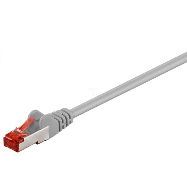 Kabel krosowy patchcord S/FTP (PiMF) kat.6 LSZH szary 0,5m 50885