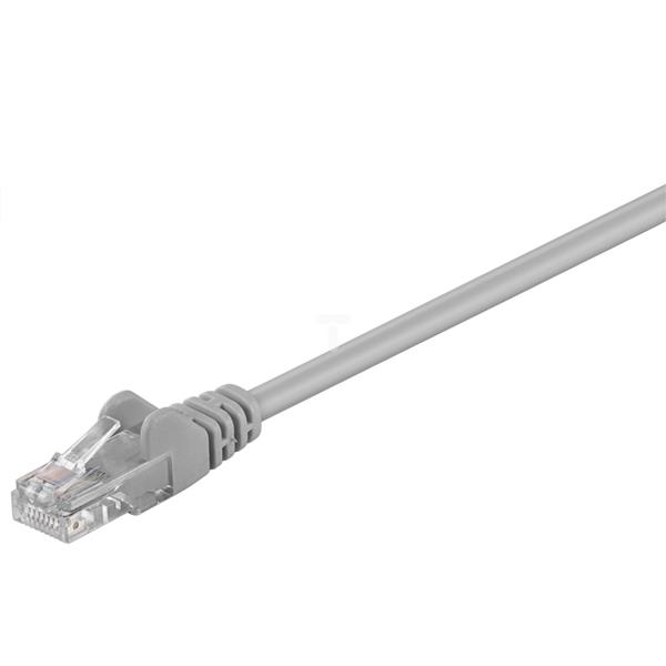 Kabel krosowy patchcord U/UTP kat.5e CCA szary 0,5m 68337