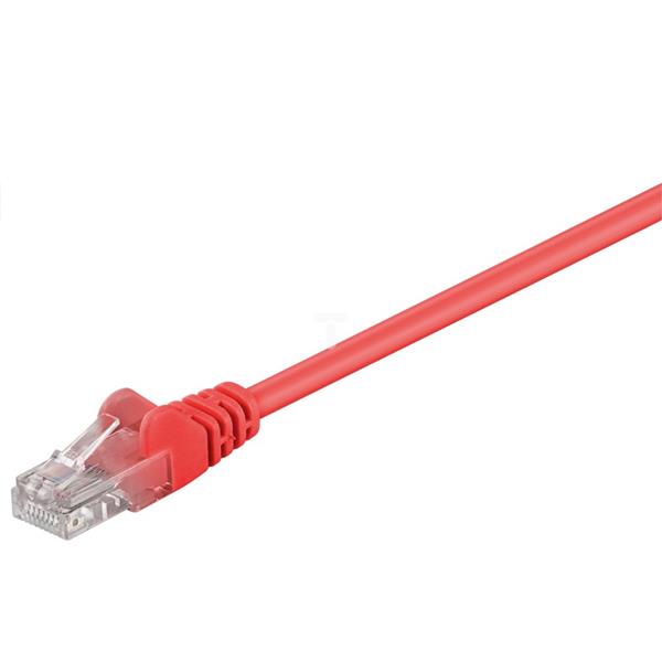 Kabel krosowy patchcord U/UTP kat.5e CCA czerwony 5m 68379