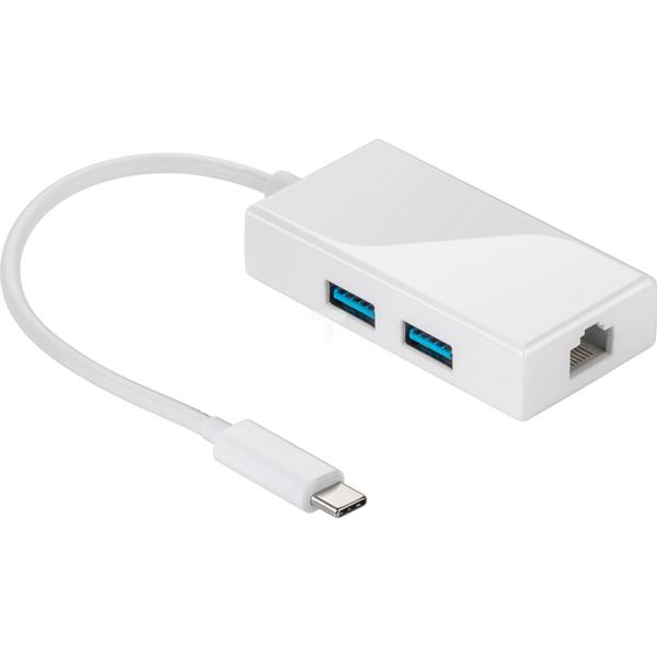 Multi adapter USB-C - 2x USB 3.0 A + ethernet RJ45 66269