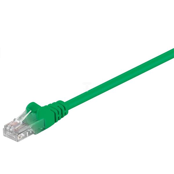 Kabel krosowy patchcord U/UTP kat.5e CCA zielony 2m 68358