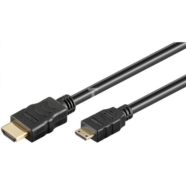 Kabel miniHDMI - HDMI High Speed with Ethernet 1m 31930