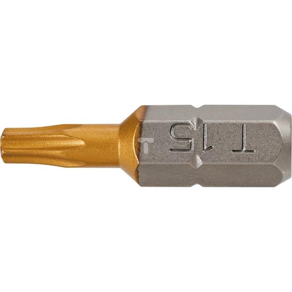 Końcówki wkrętakowe TX15 x 25 mm 1/4 powleczone azotkiem tytanu stal S2 57H972 /2szt./