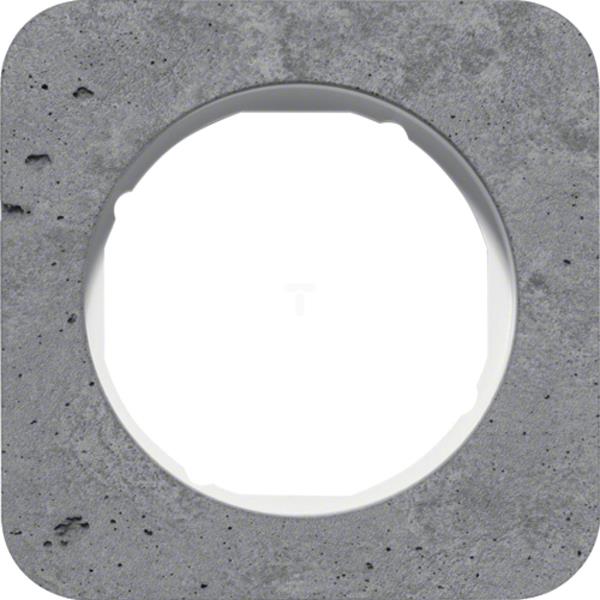 Berker R.1 Ramka pojedyncza beton/biały 10112379