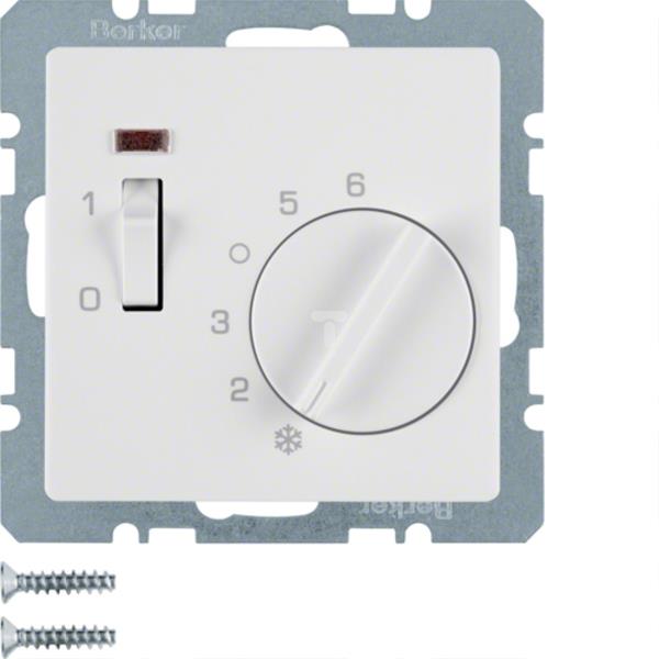Q.1 Regulator temperatury 1Z element centralny, diodą, biały, aksamit 20306089