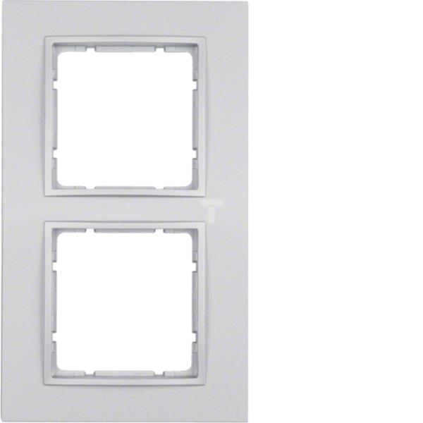Berker B.7 Ramka podwójna aluminium mat 10126424