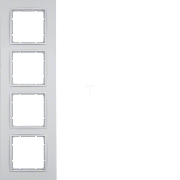 Berker B.7 Ramka poczwórna aluminium mat 10146424