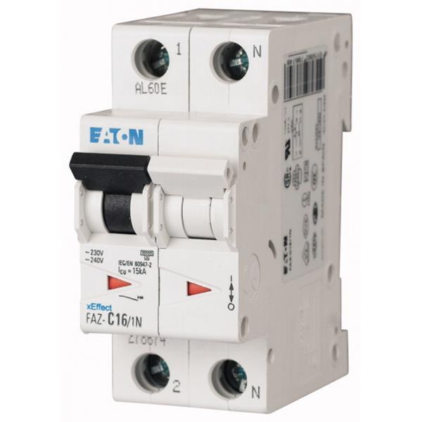 Wyłącznik nadprądowy 1P+N B 63A 15kA AC 15kA FAZ-B63/1N 278654