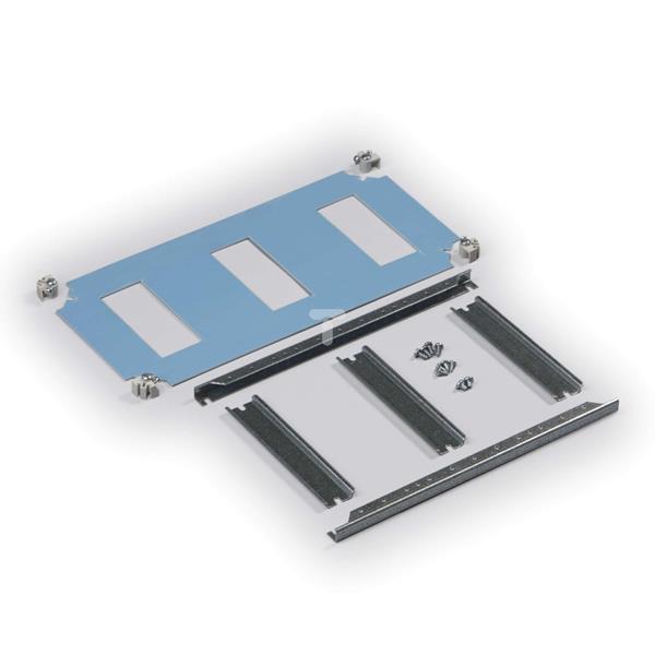 Panel frontowy kompletny Cubo O do obudów 400x400mm wysokość wspornika 14,5mm 3 otwory DIN dla 17 modułów 386x386x2mm OFP44A314