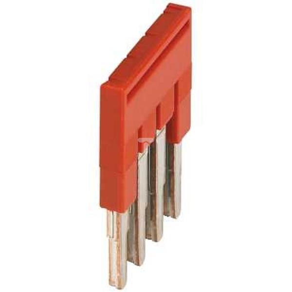 Mostek grzebieniowy 4-torowy 2,5mm2 czerwony NSYTRAL24