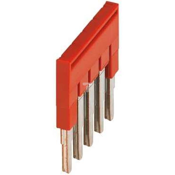 Mostek grzebieniowy 5-torowy 2,5mm2 czerwony NSYTRAL25